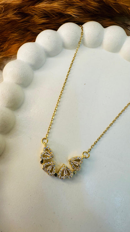 HeyBae Celestial Bloom Crystal Pendant Necklace