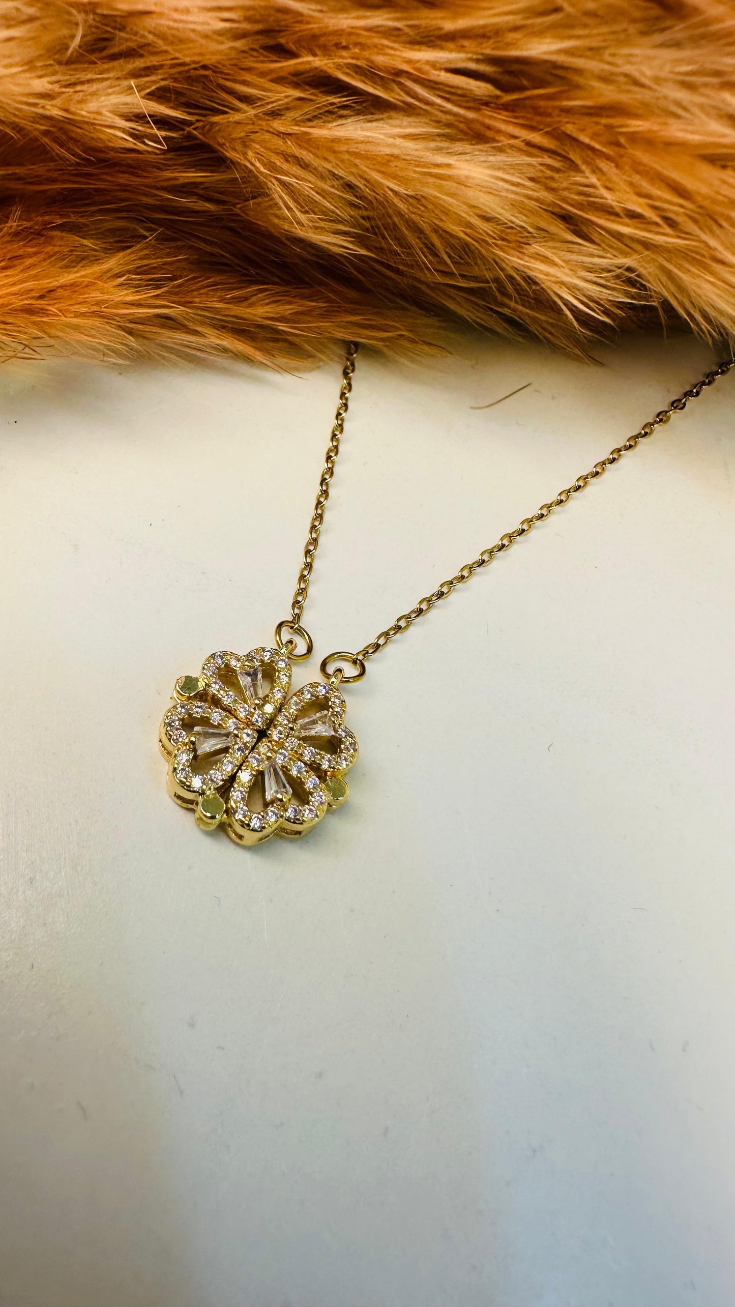 HeyBae Celestial Bloom Crystal Pendant Necklace