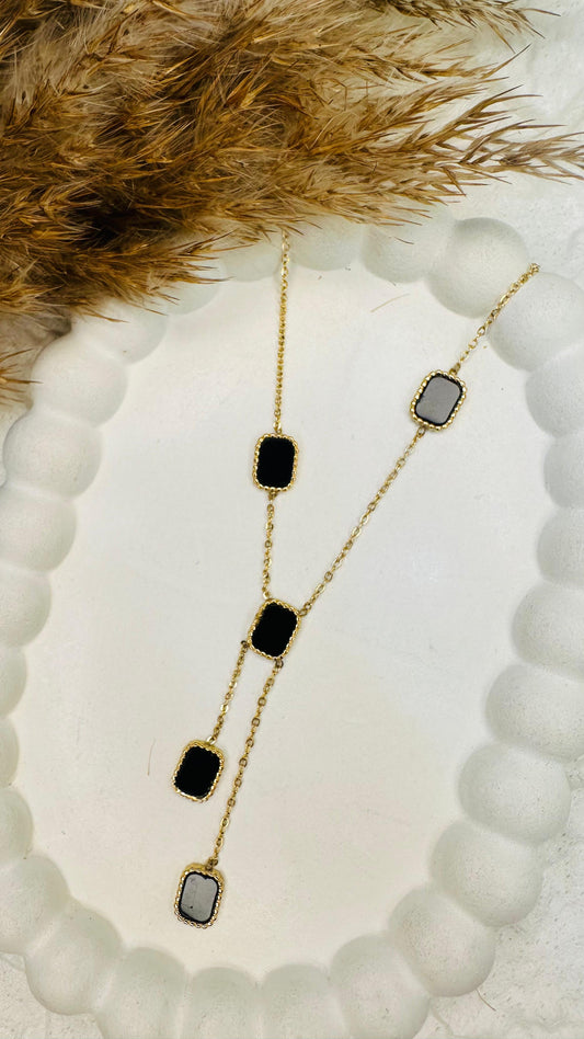 Rectangle Drop Necklace – Trendy Pendant for Women
