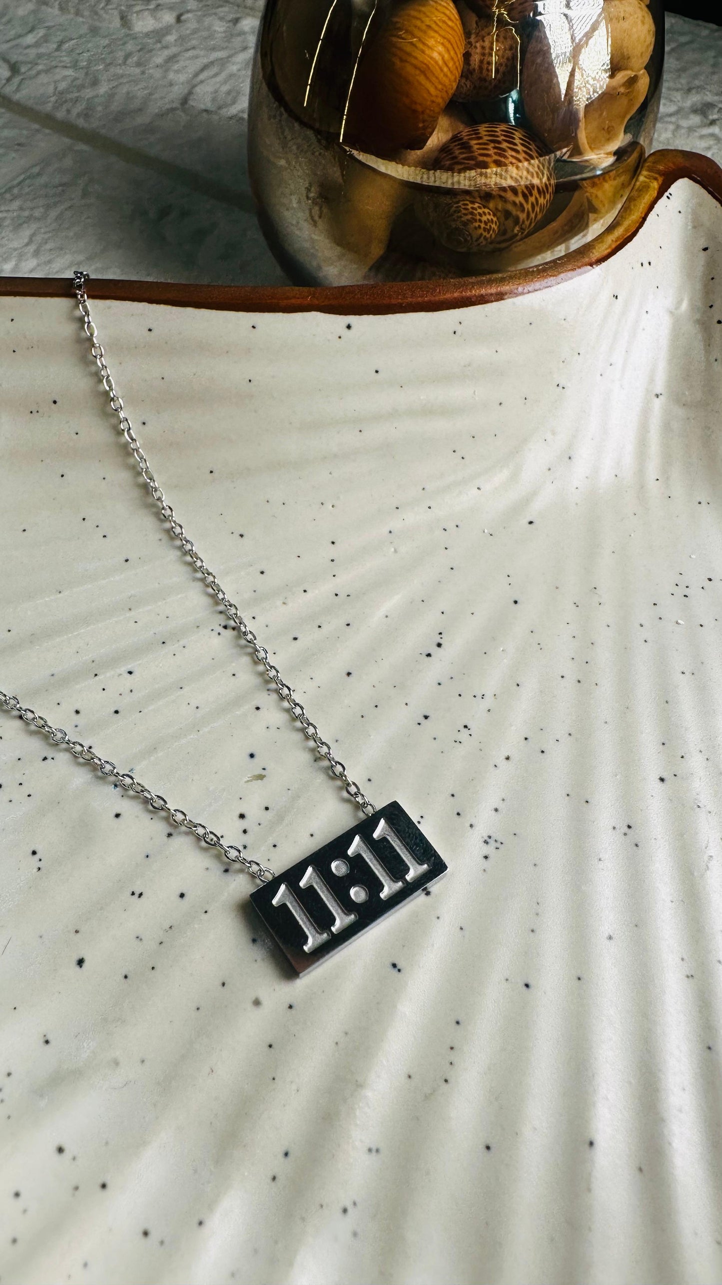 11:11 bar pendant necklace