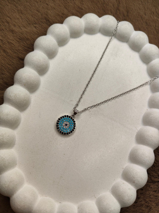 Evil Eye Medallion Necklace