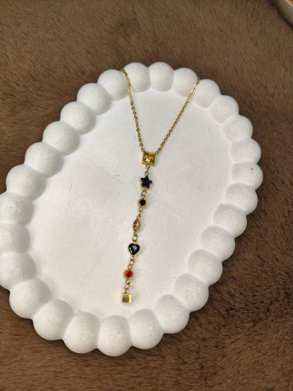 Midnight Charm Cascade Necklace