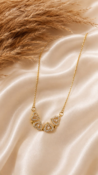 HeyBae Celestial Bloom Crystal Pendant Necklace
