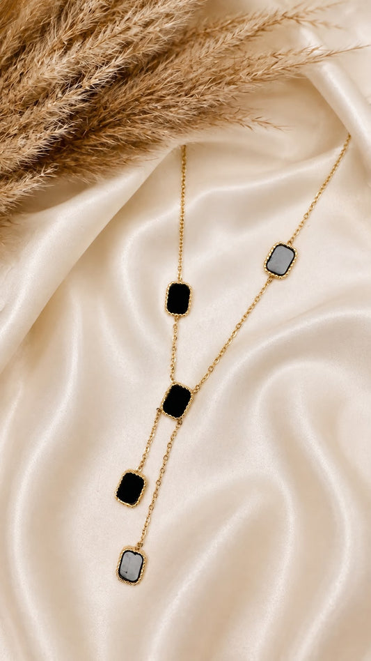Rectangle Drop Necklace – Trendy Pendant for Women