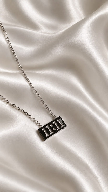 11:11 bar pendant necklace