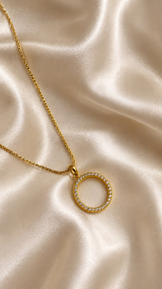 Celeste Halo Pendant Necklace