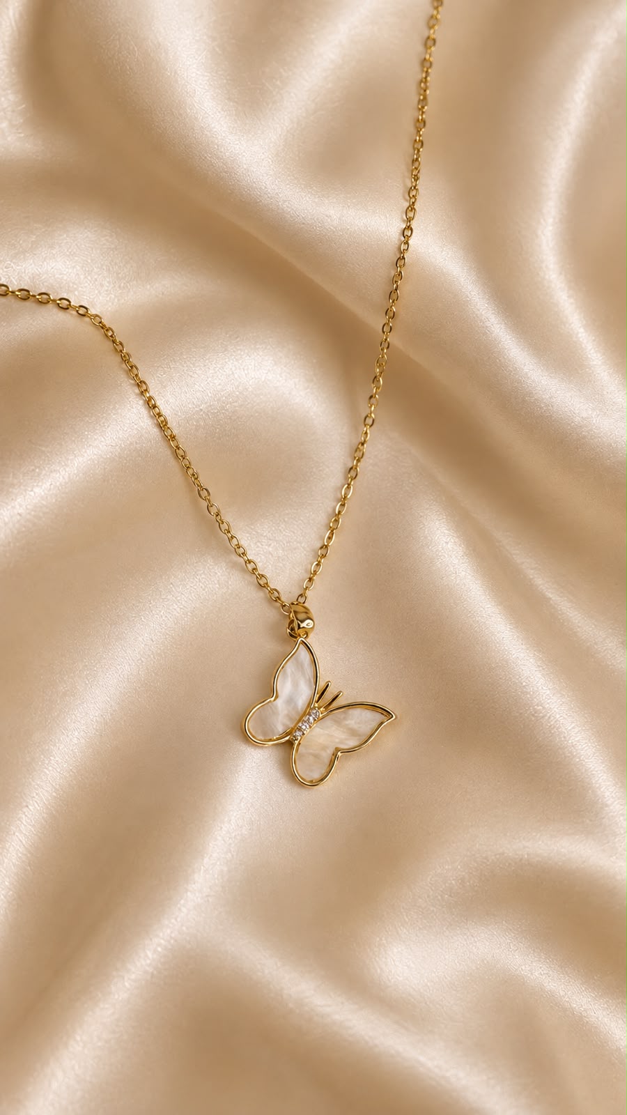 Pearl Wing Butterfly Necklace