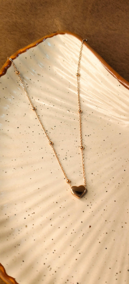 Amora Rosegold Heart Necklace
