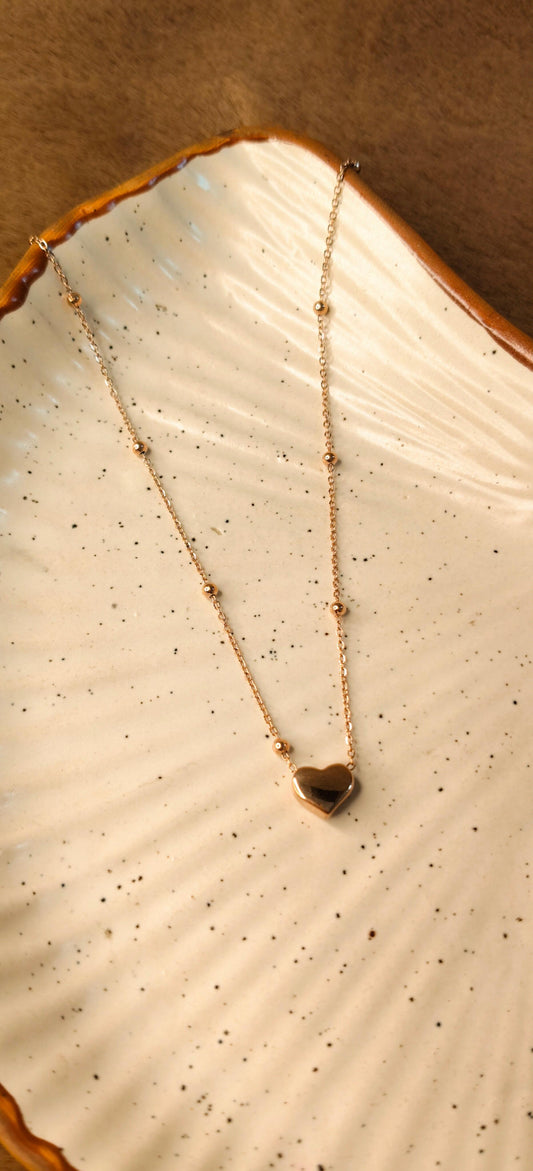 Amora Rosegold Heart Necklace
