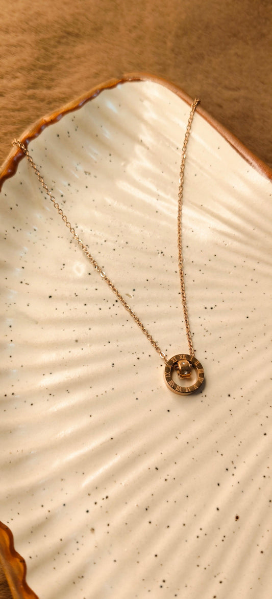 Celeste Roman Time Necklace