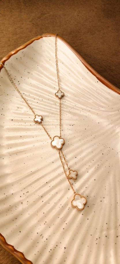 Noir Bloom Reversible Lariat Necklace