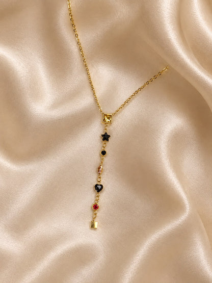 Midnight Charm Cascade Necklace