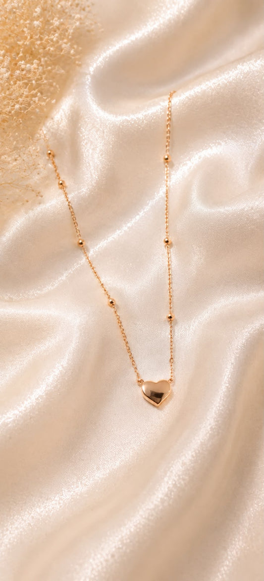 Amora Rosegold Heart Necklace