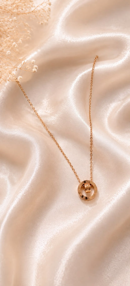 Celeste Roman Time Necklace