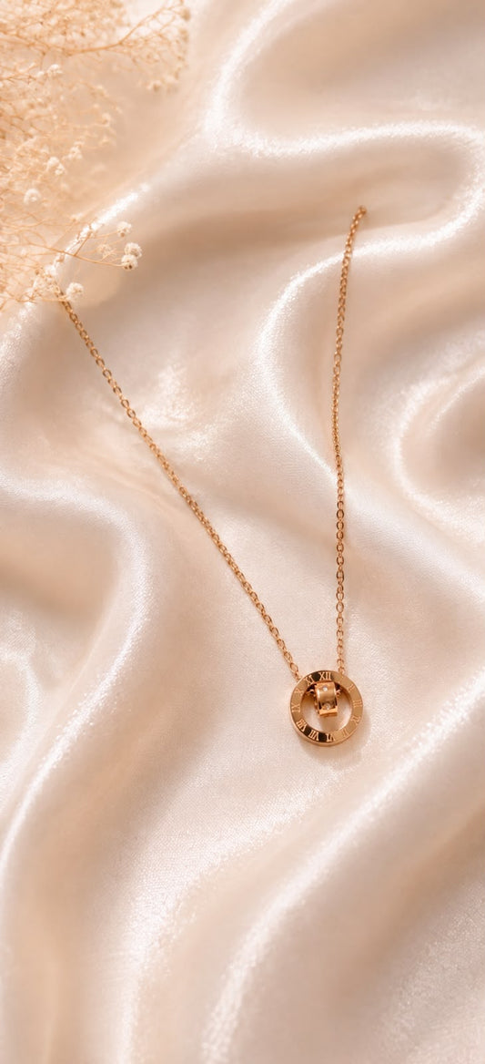 Celeste Roman Time Necklace