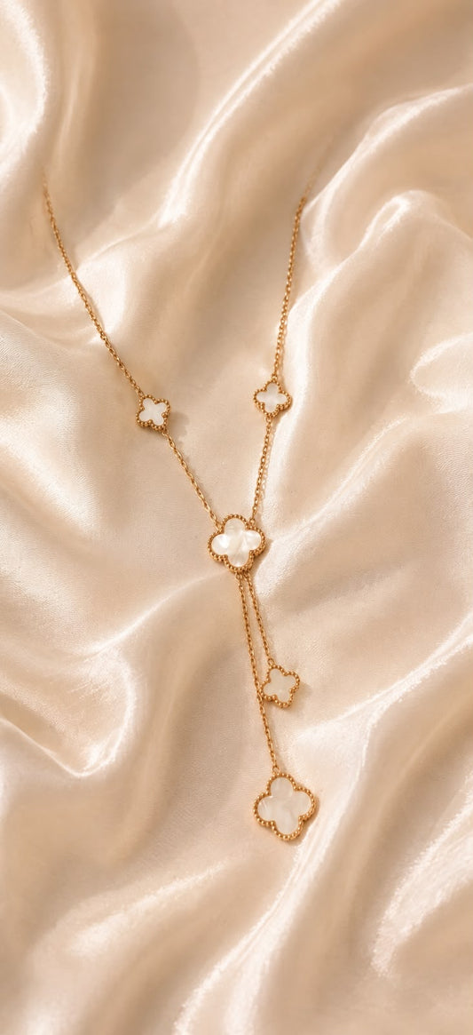 Noir Bloom Reversible Lariat Necklace