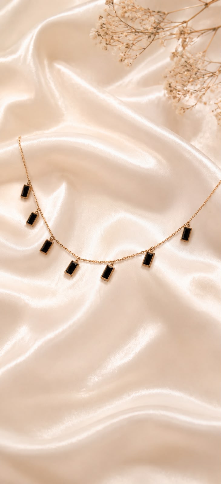 Onyx Bar Cascade Necklace