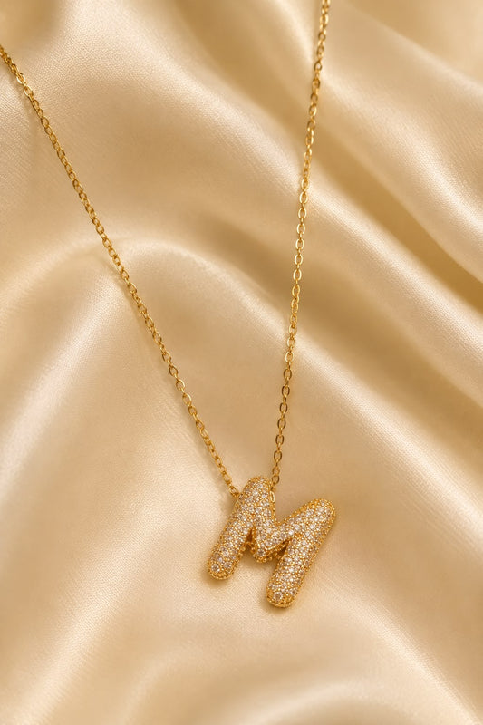 Celestial Pavé Initial Necklace