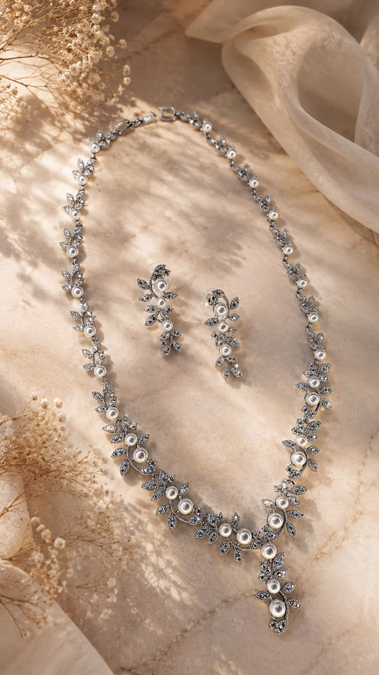 Pearl Vine Elegance Necklace Set