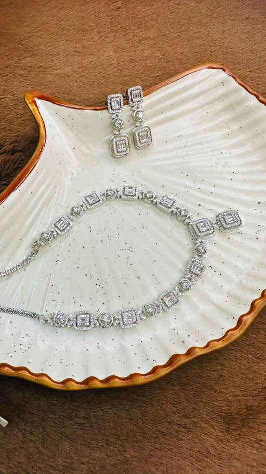 Modern Geometry Necklace Set