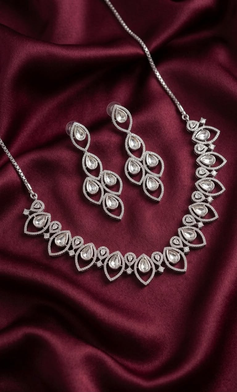 Teardrop Royale Crystal Necklace Set