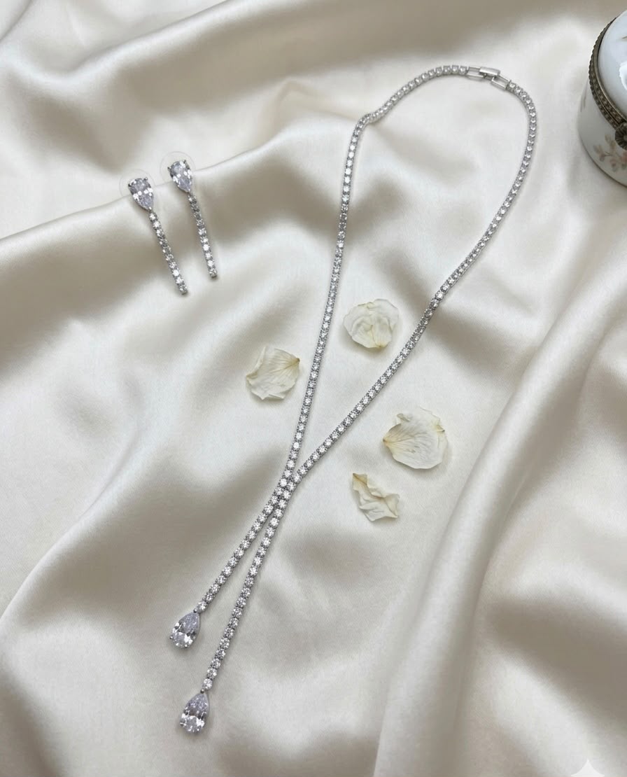 Celestia Tennis Crystal Necklace Set