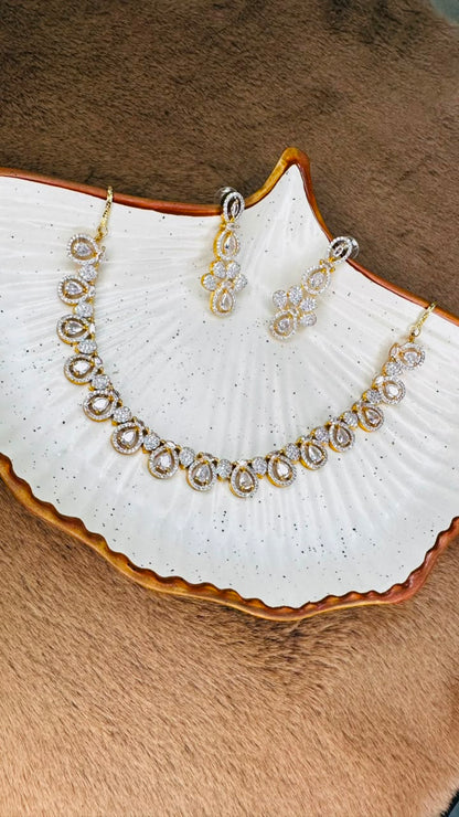 Aurelia Teardrop Crystal Necklace Set