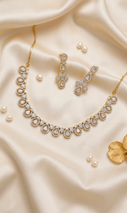 Aurelia Teardrop Crystal Necklace Set