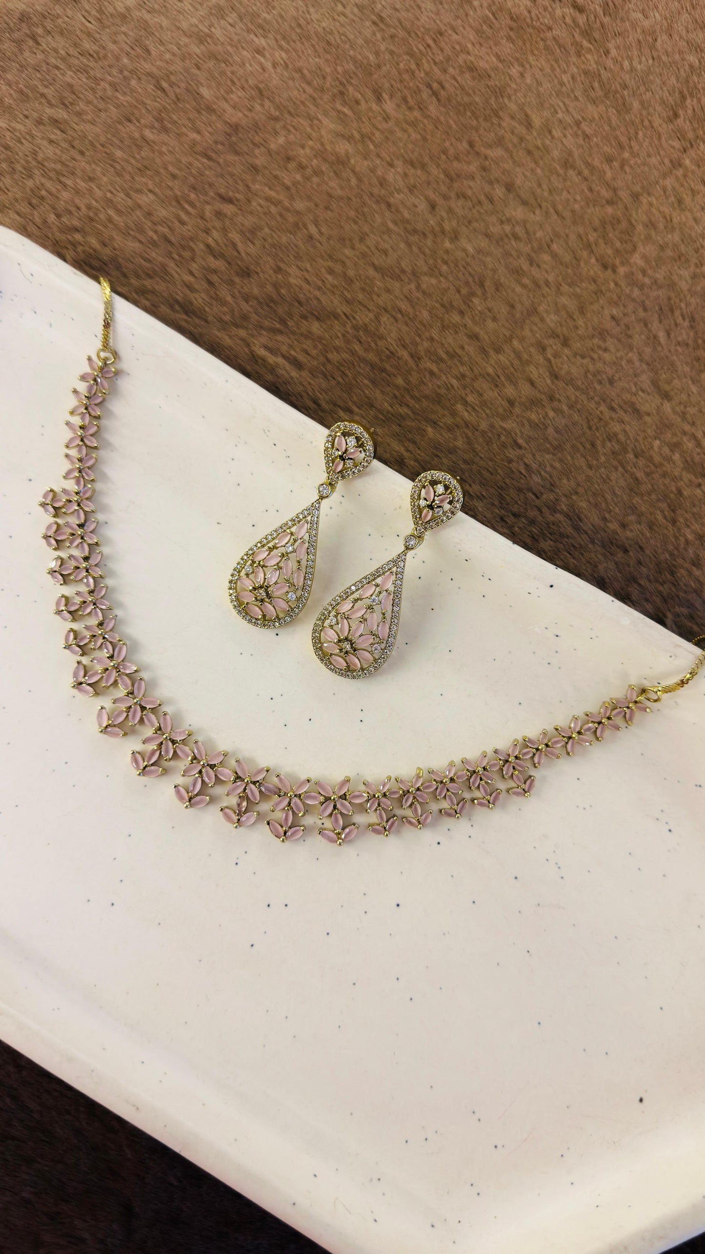 Blush Petal Garden Necklace Set