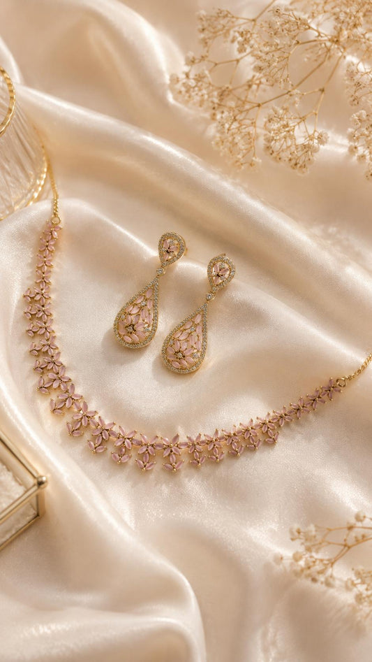 Blush Petal Garden Necklace Set