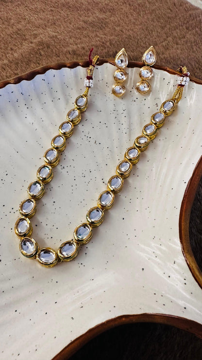 Classic Kundan Oval Heritage Necklace Set