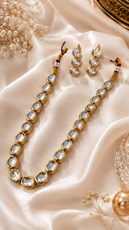 Classic Kundan Oval Heritage Necklace Set