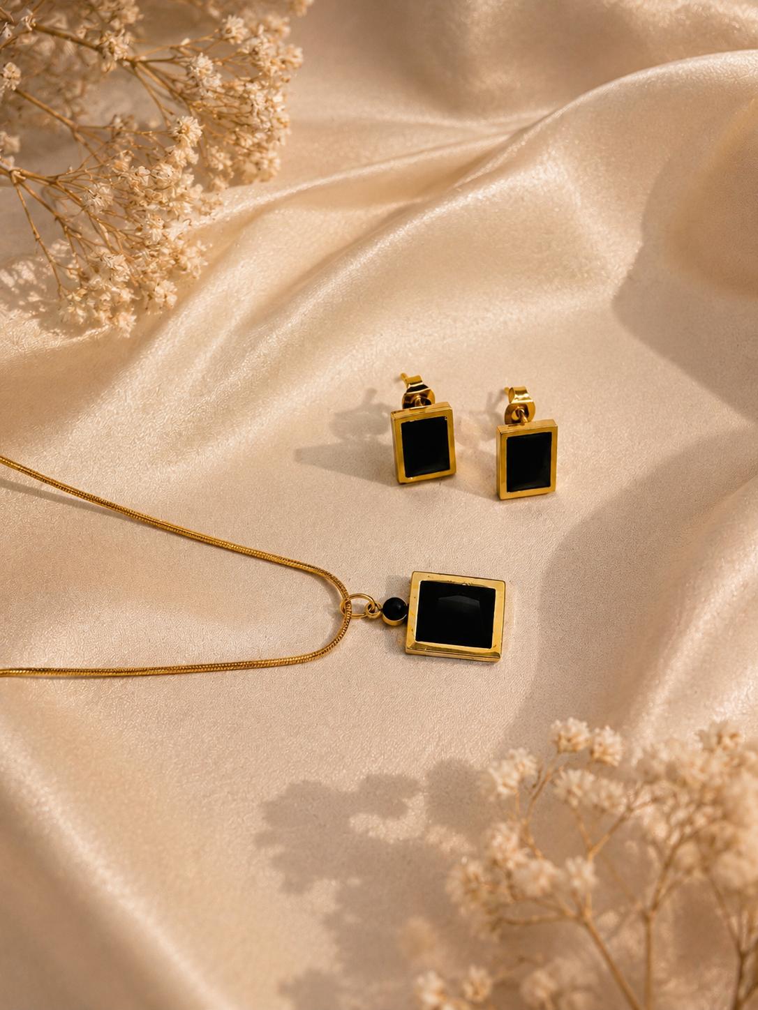 Noir Luxe Geometric Set
