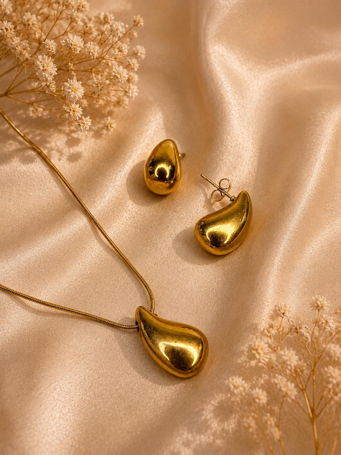 Liquid Gold Teardrop Set