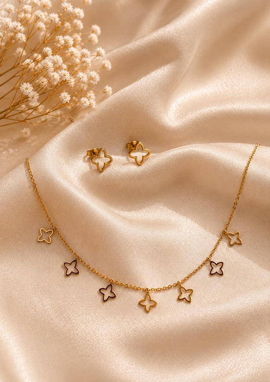 Golden Clover Charm Set