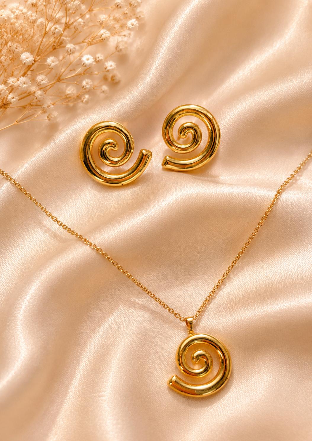 Serena Spiral Pendant Set