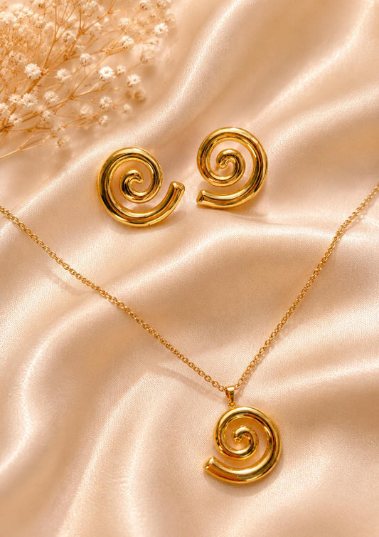 Serena Spiral Pendant Set