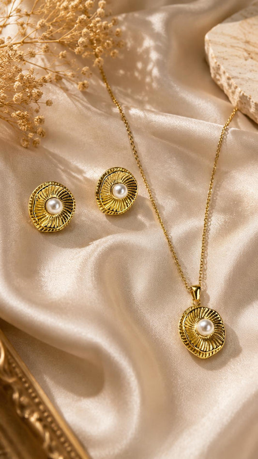 Aurelia Pearl Medallion Set