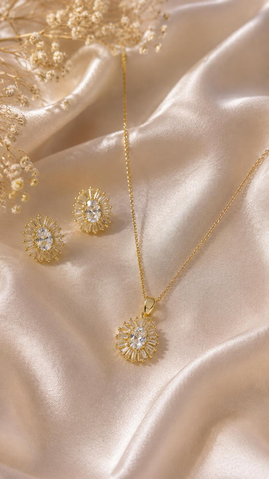 Radiance Crystal Necklace & Earrings Set