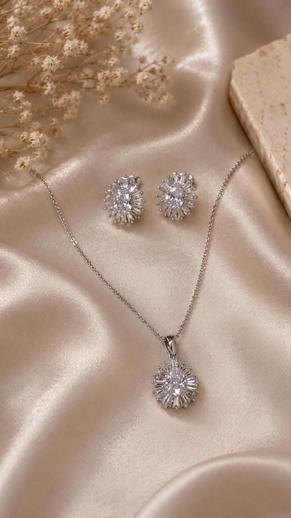 Radiance Crystal Necklace & Earrings Set