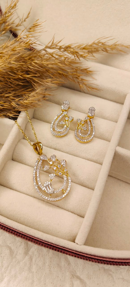 Golden Vine Pendant Set