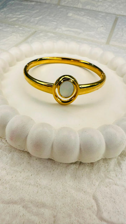 Celeste Halo Bangle Bracelet