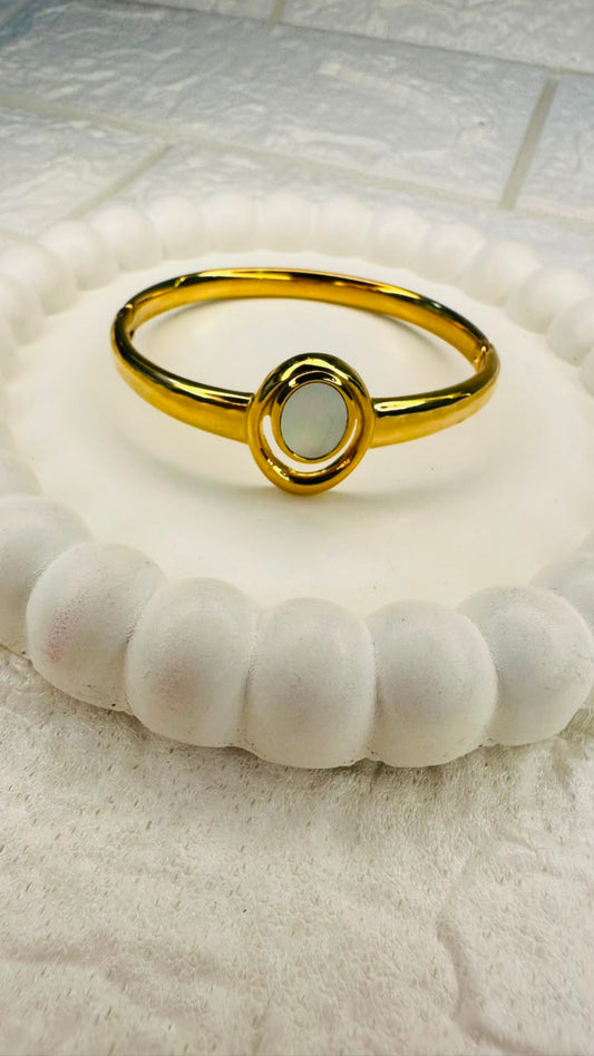 Celeste Halo Bangle Bracelet