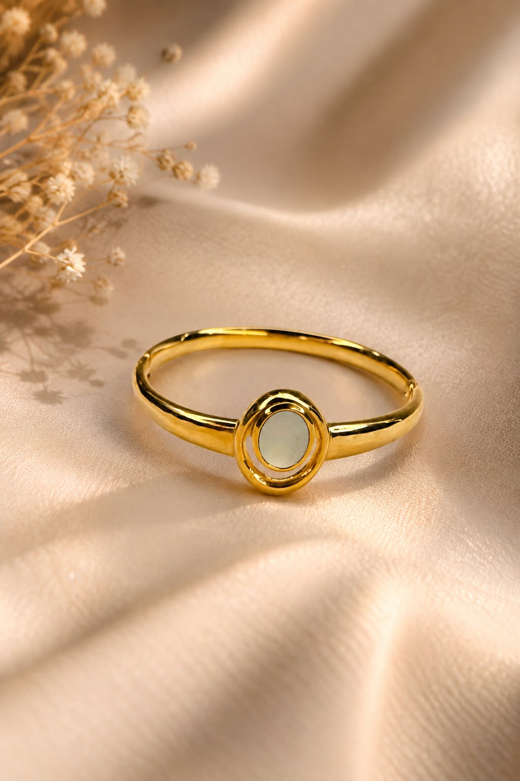 Celeste Halo Bangle Bracelet
