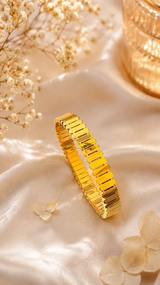Golden Luxe Link Bangle Bracelet