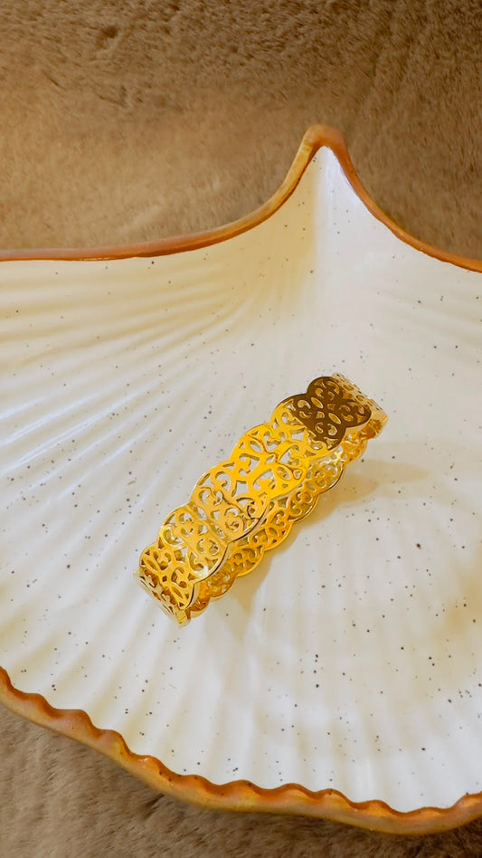 Aanya Filigree Gold Bangle Bracelet