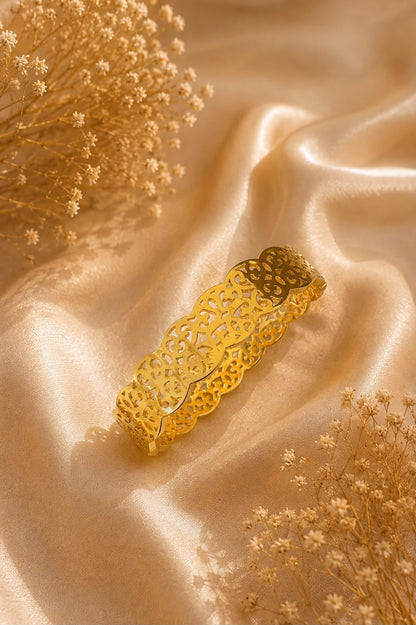 Aanya Filigree Gold Bangle Bracelet