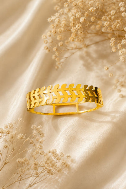 Aarohi Leaf Luxe Bangle Bracelet