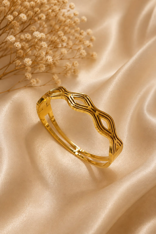 Wave Luxe Bangle Bracelet