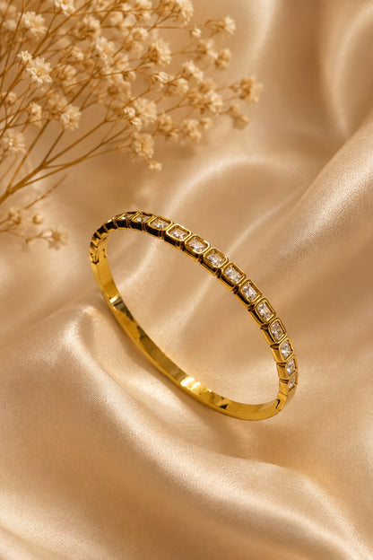 Regal Radiance Tennis Bangle Bracelet